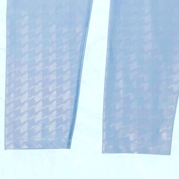 CARBON 38 Leggings Takara Shine Houndstooth Full Length Glacier Blue Size XL - Picture 7 of 12